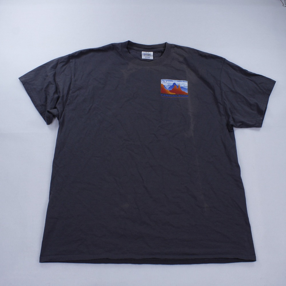Port &‎ Company Graphic T-Shirt Men's Adult Size XL Gray 50 Years Anniversary